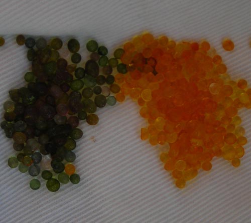 Orange-to-Green Color Indicating Loose Silica Gel Beads 454 g
